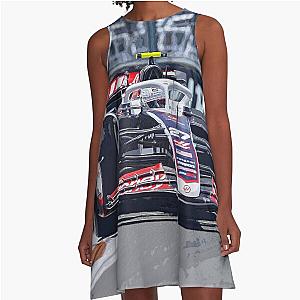 Nico Hulkenberg racing his 2024 F1 car A-Line Dress