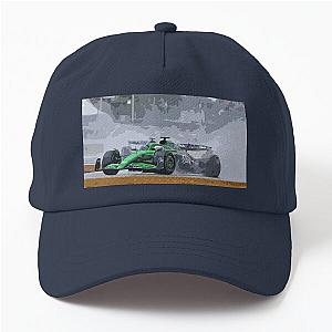 Nico Hülkenberg racing his 2025 F1 car in the rain towards his first podium at the British Grand Prix