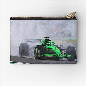 Nico Hulkenberg racing his 2025 F1 car at Silverstone in the rain during the British Grand Prix for his first podium.