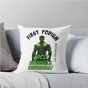 Nico Hulkenberg First Podium 2025 British GP Throw Pillow