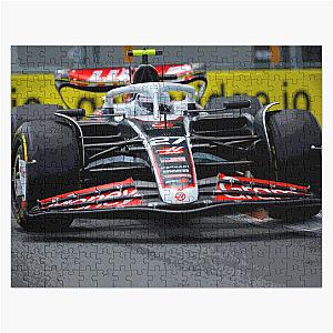 Nico Hulkenberg racing his 2024 F1 race car during the Miami Grand Prix