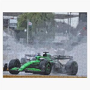 Nico Hulkenberg Racing His 2025 F1 Car In The RainTowards His First Podium During The British Grand Prix