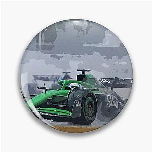 Nico Hulkenberg racing his 2025 F1 car in the rain towards his first podium during the British Grand Prix