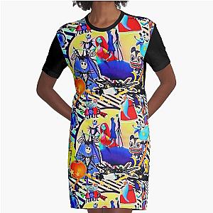 Nightmare before Christmas inspired collage Graphic T-Shirt Dress