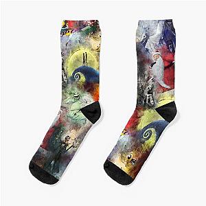 Watercolor Nightmare Before Christmas Socks