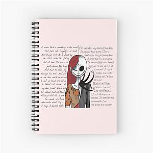 Nightmare Before Christmas Pink Spiral Notebook