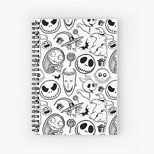 Nightmare before Christmas Pattern Spiral Notebook