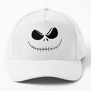 "Jack's Obession" - Nightmare Before Christmas, Skellington, Pumpkin King, White, Grin, Evil, Halloween, Christmas Baseball Cap