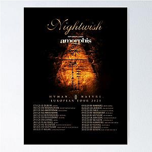 nightwish 3 loerrcok human nature european tour 2021 dates Poster