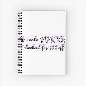 Use code nikkie for 10% off Spiral Notebook