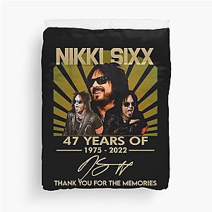 Nikki Sixx 45 Years Of 1975 2020 Thank You For The Memories Signatures Customize Duvet Cover