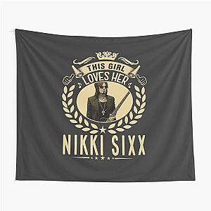 Níkkí síxx Girl This Girl Loves Her Nikki Sixx Tapestry