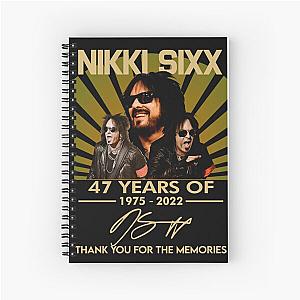 Nikki Sixx 45 Years Of 1975 2020 Thank You For The Memories Signatures Customize Spiral Notebook