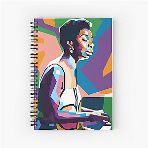 An Abstract Geometric of Nina Simone Classic T-Shirt Spiral Notebook