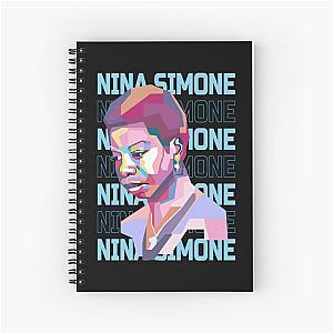 Abstract Nina Simone in WPAP  Spiral Notebook