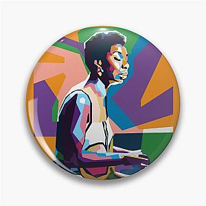 An Abstract Geometric of Nina Simone Pin