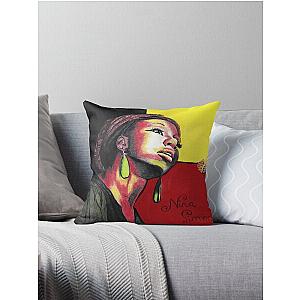 Nina Simone Painting Throw Pillow