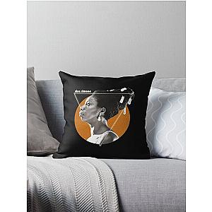 Retro Nina Simone Gold Tribute  Throw Pillow