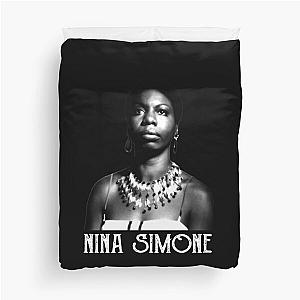 Nina Simone White Stencil Duvet Cover