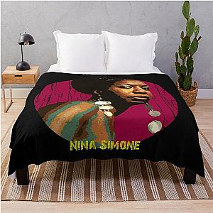 Vintage Nina simone 80s Throw Blanket