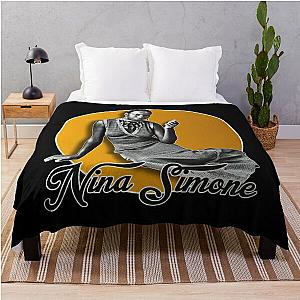 Queen Nina Simone Gold Tribute  Throw Blanket