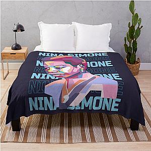 Abstract Nina Simone legend in WPAP Throw Blanket