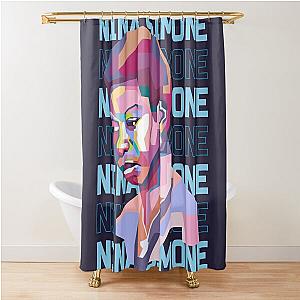 Abstract Nina Simone legend in WPAP Shower Curtain