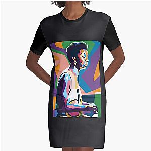 An Abstract Geometric of Nina Simone Classic T-Shirt Graphic T-Shirt Dress