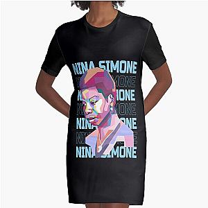 Abstract Nina Simone in WPAP  Graphic T-Shirt Dress