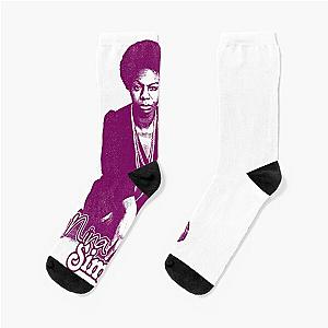 Nina Simone --- Original Retro Fan Art Design  Socks