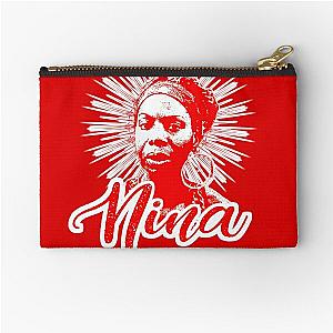 HD Nina Simone - The High Priestess of Soul HIGH DEFINITION Zipper Pouch