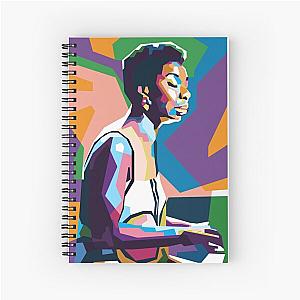 An Abstract Geometric of Nina Simone Spiral Notebook