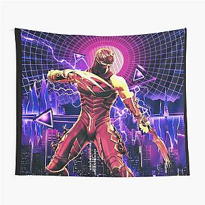 Ninja Gaiden retro wave gaming neon city Tapestry