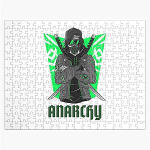 Masked Ninja on Green with Swords Jigsaw Puzzle