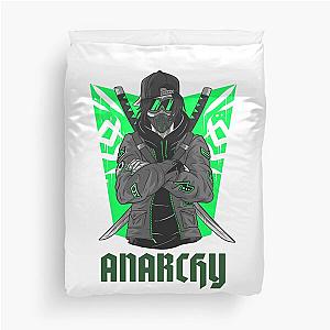 Masked Ninja on Green Duvet Cover