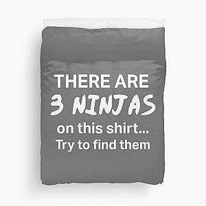 Funny 3 ninjas design for geeks and nerds kids Duvet Cover
