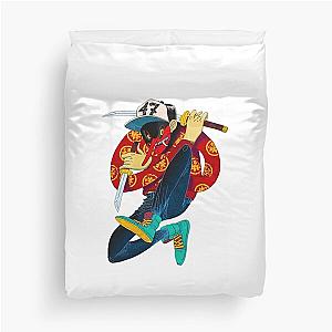 Masked Ninja Duvet Cover becomes:

Masked Ninja Duvet Cover