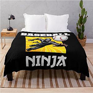 Baseball Ninja  Fun Athletic Design Throw Blanket