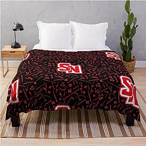 Collects all sword tools of a ninja  Art Logo Throw Blanket