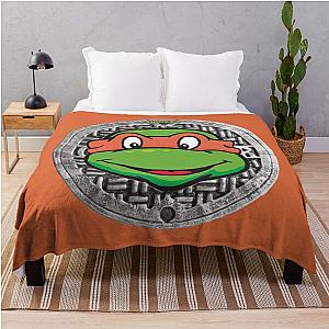 Orange Ninja Turtles Michelangelo Throw Blanket