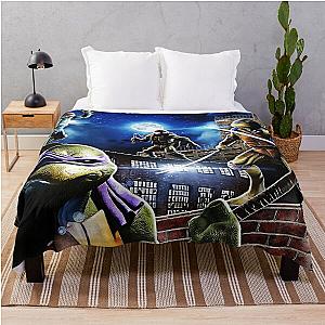 Ninja Turtles 1990 Movie Poster Throw Blanket