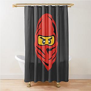 Red Ninja Eyes Minimalist Design Shower Curtain