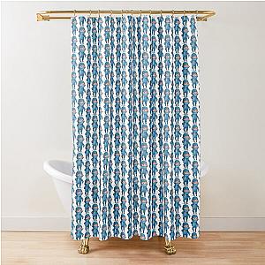 Cartoon Ninja in Blue Shower Curtain