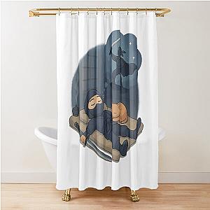Napping Ninja Funny Shower Curtain