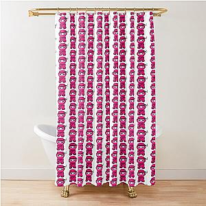 Ninja Bot Toy Robot Pink Shower Curtain