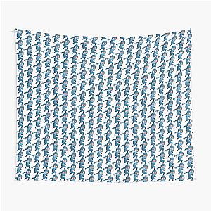 Determined Cartoon Ninja Shuriken Tapestry
