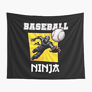 Baseball Ninja Fun Unique Athletic Design Tapestry