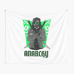 Masked Ninja on Green with swords Tapestry