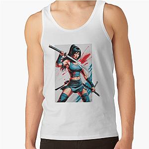Female Ninja with Katana Tank Top