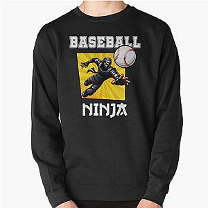 Baseball Ninja Fun Unique Athletic Design Pullover Sweatshirt